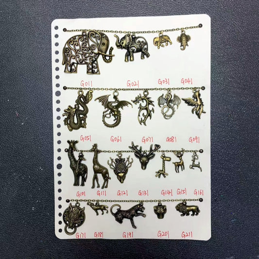 【bronze】vintage animal charms set for DIY craft