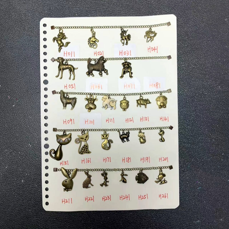 【bronze】vintage animal/pet charms set for DIY craft