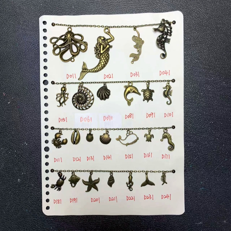 【bronze】vintage ocean charms set for DIY craft