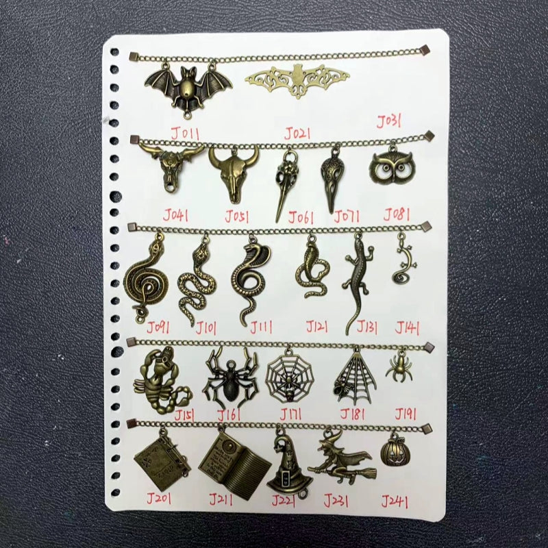 【bronze】vintage dark creature charms set for DIY craft