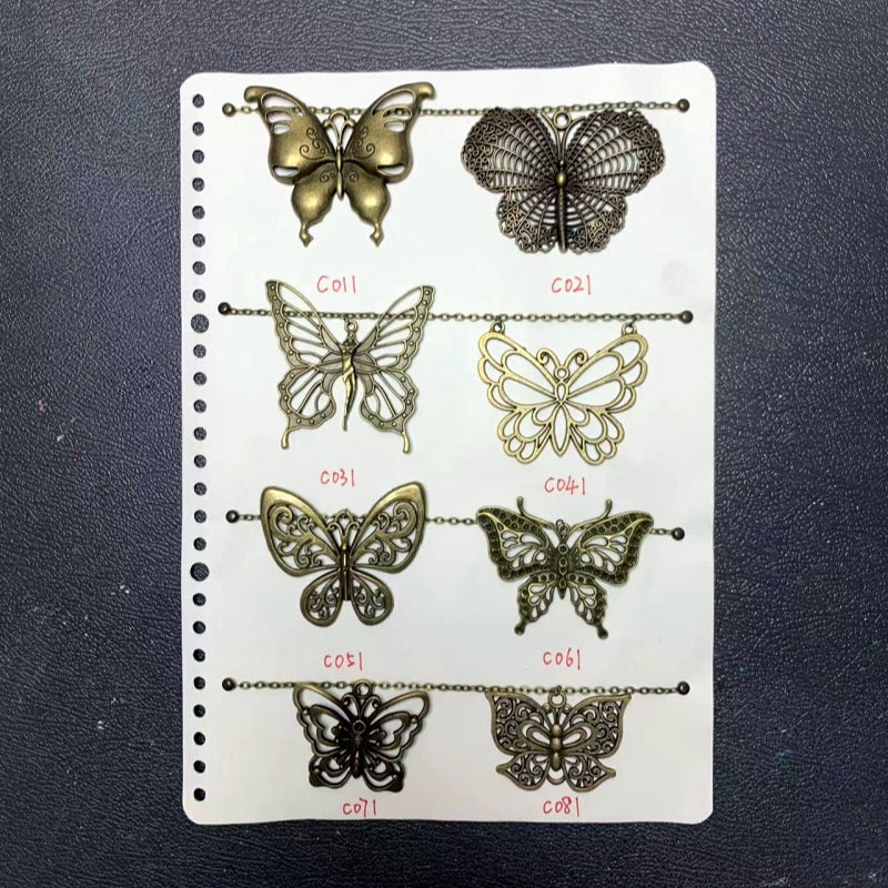 【bronze】vintage butterfly charms set for DIY craft