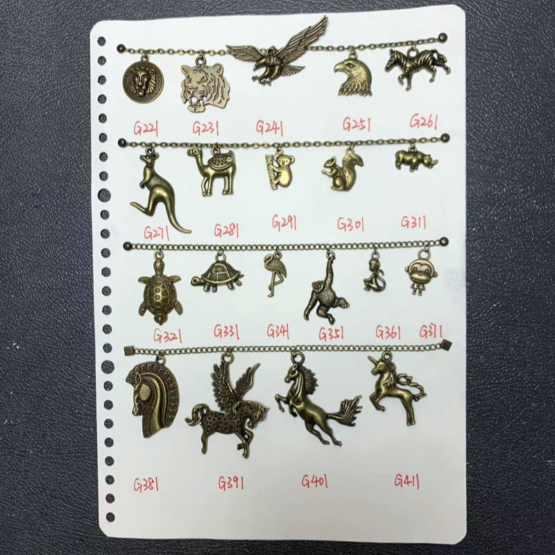 【bronze】vintage animal charms set for DIY craft