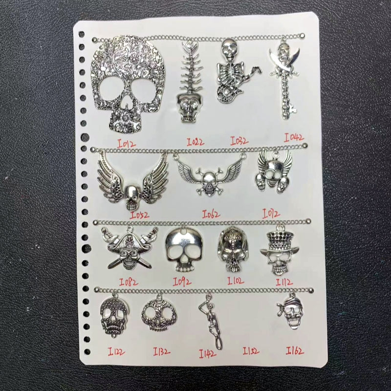 【bronze】vintage skull charms set for DIY craft