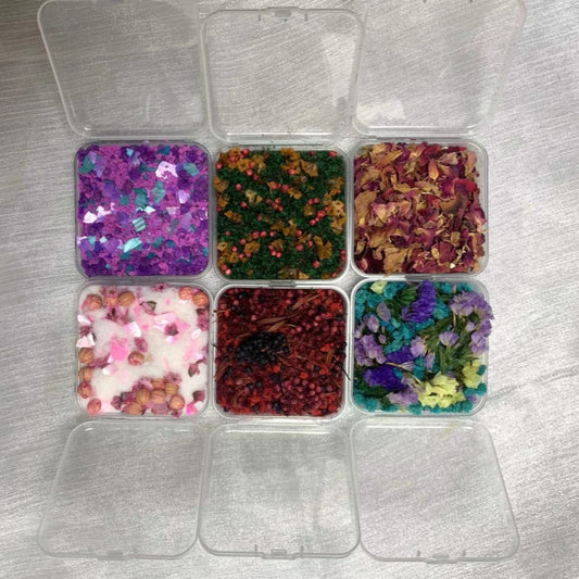 【flower mixture】1 box of unique dried flowers mixture for DIY craft