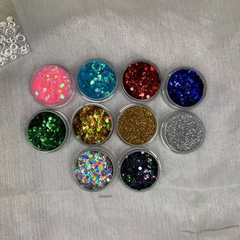 【glitter】5g giltter 0.3-2.5mm mixed for DIY craft