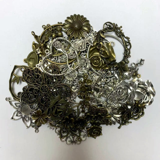 【bronze】70g vintage mixed charms for DIY craft